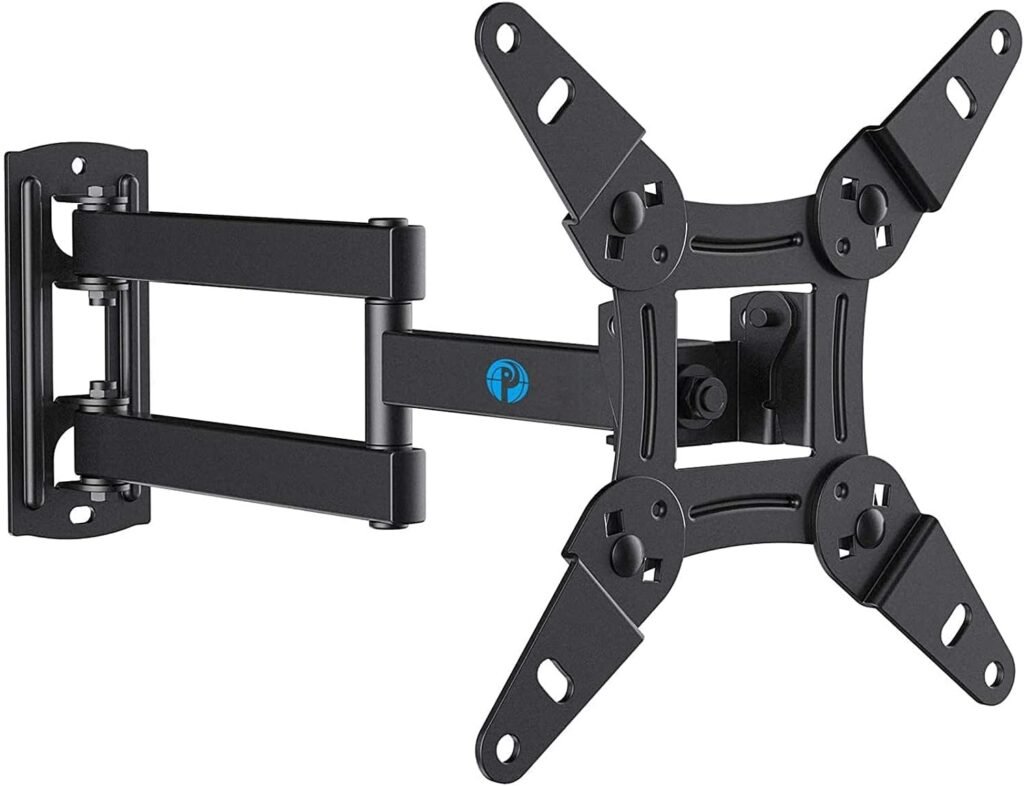 Full Motion TV Monitor Wall Mount Bracket Articulating Arms Swivel Tilt Extension Rotation for Most 13-42 Inch LED LCD Flat Curved Screen TVs  Monitors, Max VESA 200x200mm up to 44lbs by Pipishell